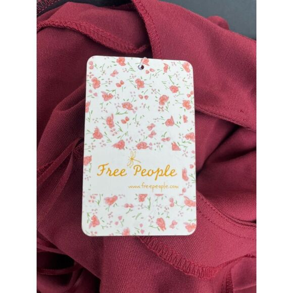 Free People Layla Dress Auburn Red Sz M NWT Pockets - Picture 12 of 14